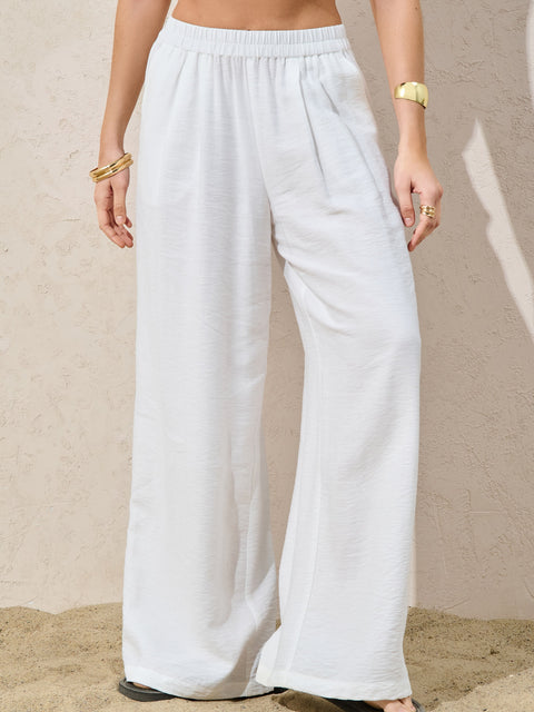 Sinsay Women's White Wide Leg Pants | Sinsay In Lebanon