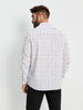 Sinsay MEN white multi all over print shirt AYA