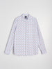 Sinsay MEN white multi all over print shirt AYA