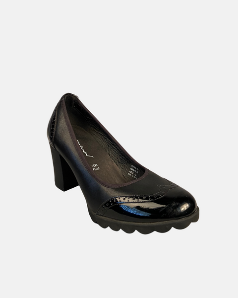 Vera Pelle Women's Black Heels SI597 shr