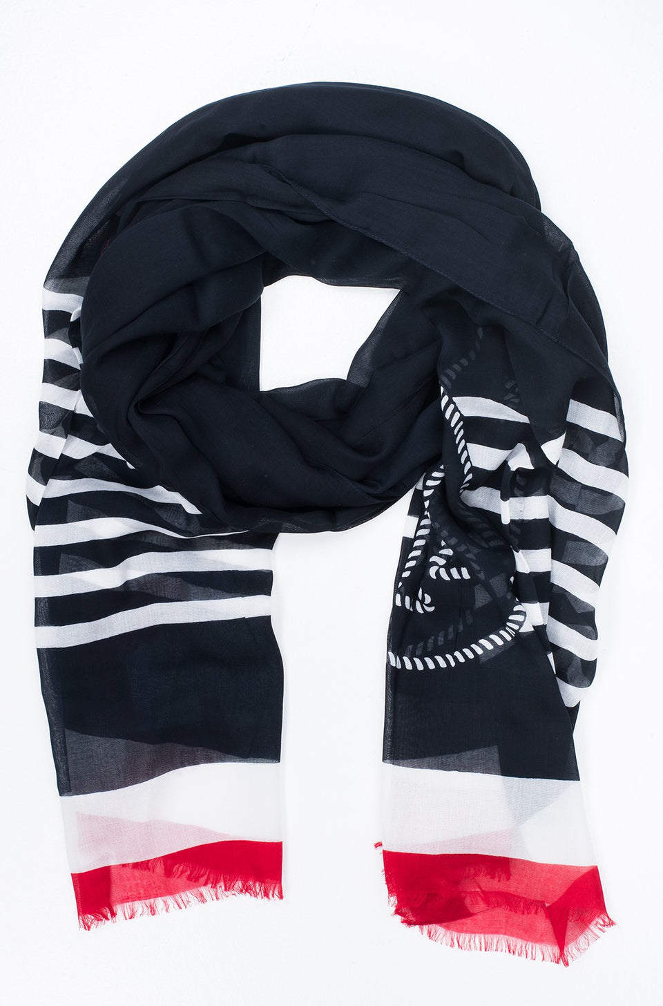 Tommy Hilfiger Men's Black/Red Scarf | Tommy Hilfiger in Lebanon