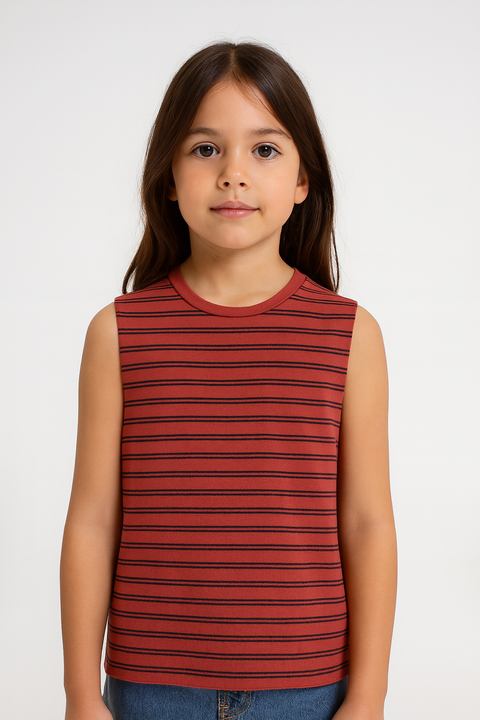 POMPdeLUX Girl's Multicolor Sleeveless Blouse | POMPdeLUX in Lebanon