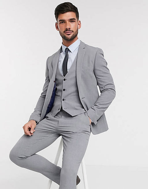 Asos Design Men's Gray Blazer ANF397 (SHR)