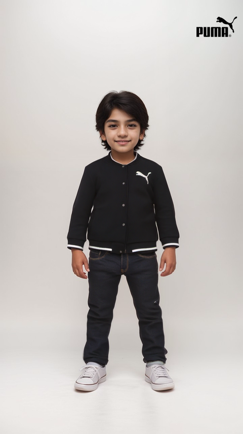 Puma Kid's Black Buttoned Jacket | SPYDER  in Lebanon