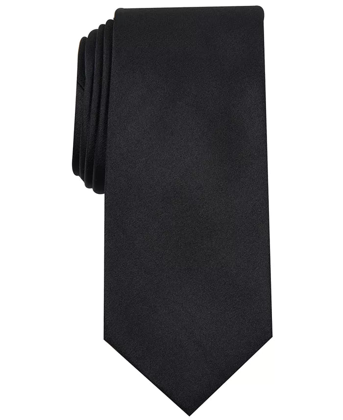 Alfani Men's Black Solid Texture Slim Tie | Alfani In Lebanon