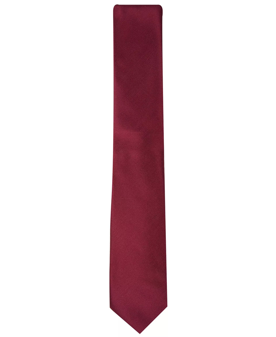 Alfani Men's Burgundy Solid Texture Slim Tie | Alfani In Lebanon