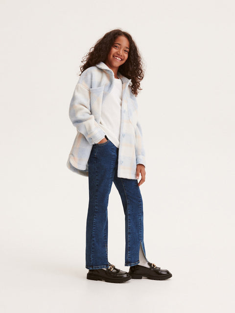 Reserved Girl's Off White Rib Knit Sweater | Reserved In Lebanon