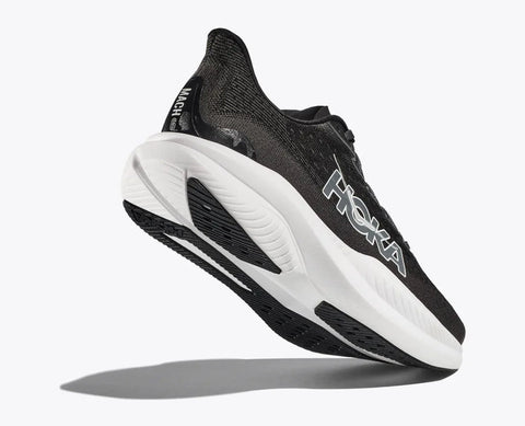 Hoka Men's Black & White Mach 6 Sneakers | Hoka In Lebanon