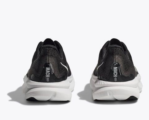 Hoka Men's Black & White Mach 6 Sneakers | Hoka In Lebanon
