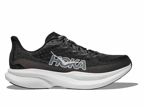 Hoka Men's Black & White Mach 6 Sneakers | Hoka In Lebanon