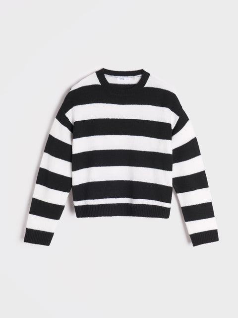 Sinsay Girl's White/Black Striped Sweater  |Sinsay  in Lebanon