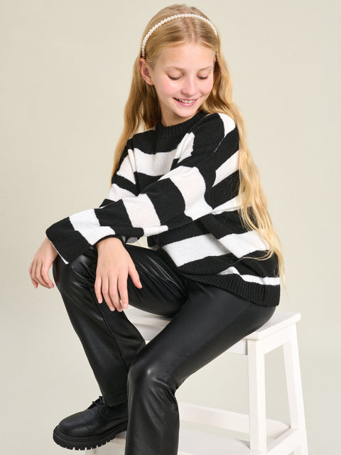 Sinsay Girl's White/Black Striped Sweater  |Sinsay  in Lebanon