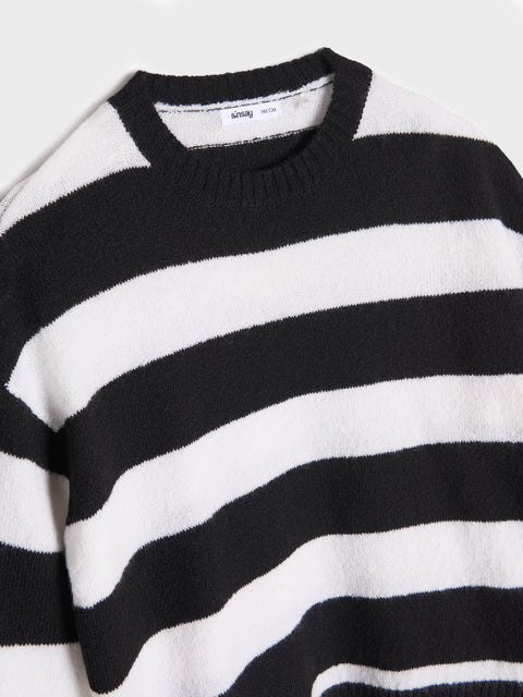 Sinsay Girl's White/Black Striped Sweater  |Sinsay  in Lebanon
