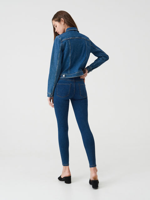 Sinsay Women's Dark Blue Mid Waist Skinny Jeans|Sinsay In Lebanon