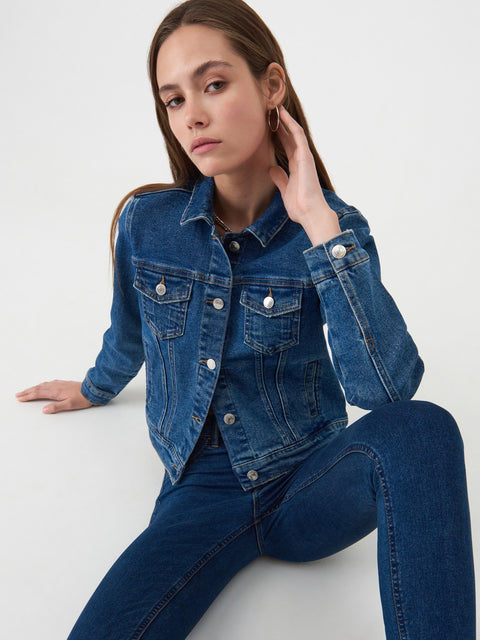 Sinsay Women's Dark Blue Mid Waist Skinny Jeans|Sinsay In Lebanon
