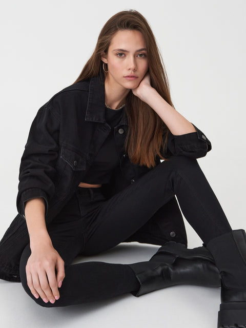 Sinsay Women's Black Mid Rise Skinny Pant |Sinsay In Lebanon