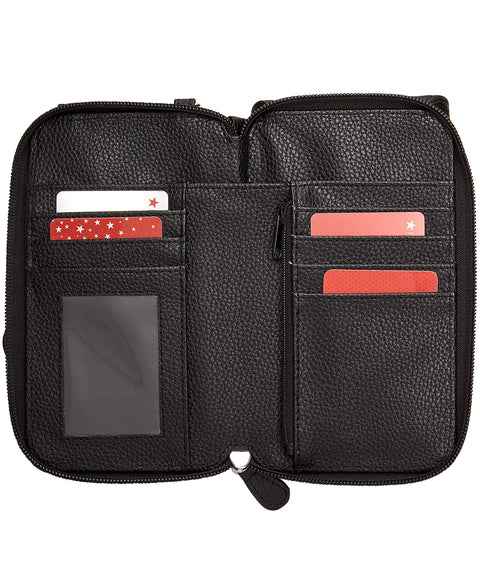 Giani Bernini Women's Black Leather Tech Crossbody Bag | Giani Bernini In Lebanon