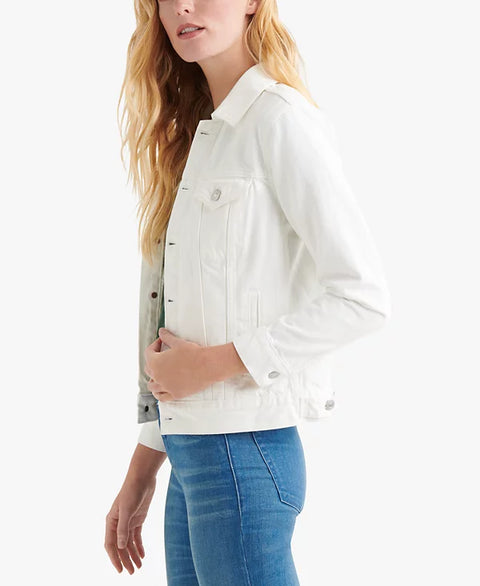 Lucky Brand Women's White Cotton Denim Jacket | Lucky Brand In Lebanon