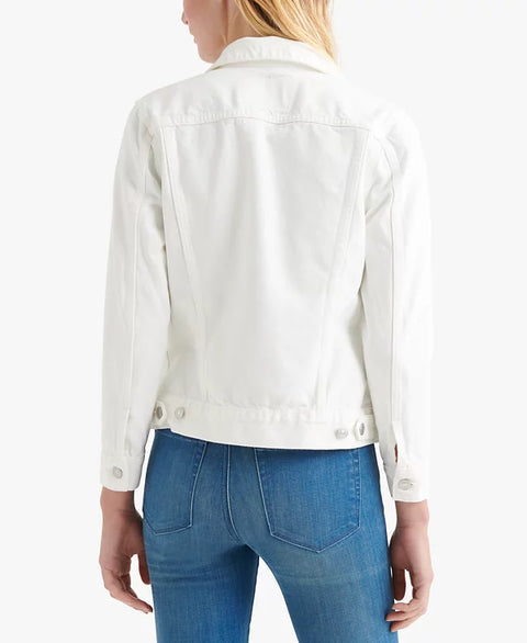 Lucky Brand Women's White Cotton Denim Jacket | Lucky Brand In Lebanon
