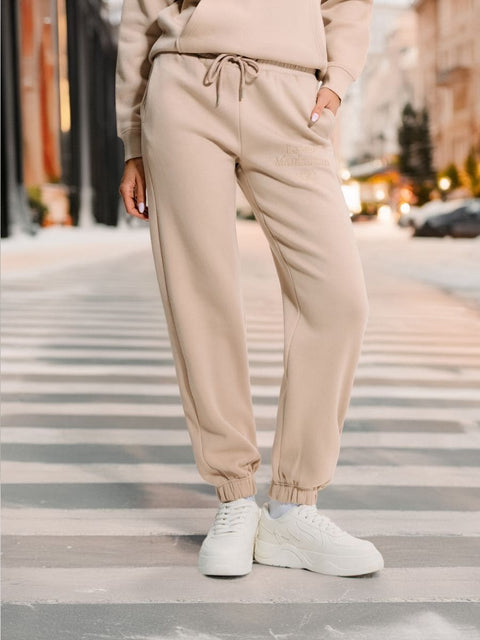 Sinsay Women's Light Beige with cuffs Sweatpants | Sinsay in lebanon