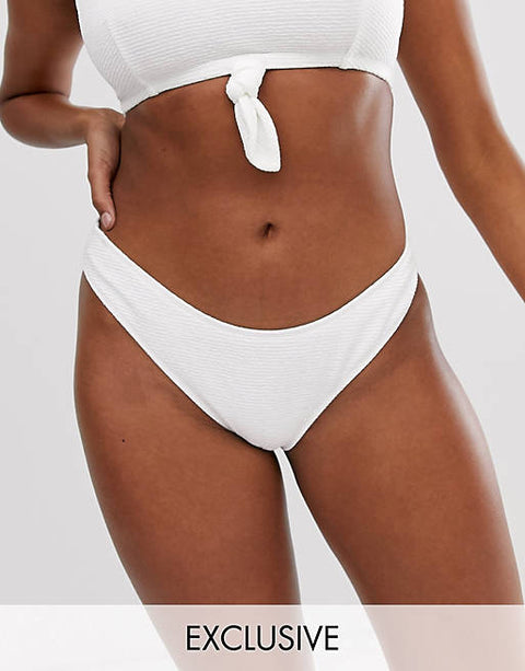 Peek & Beau Women's White Bikini Bottom AMF177 (KH24)