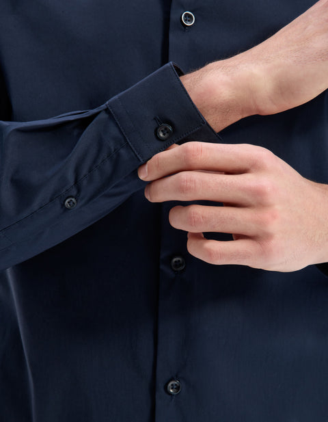 Celio Men's Navy Slim Fit Stretch Shirt | Celio In Lebanon