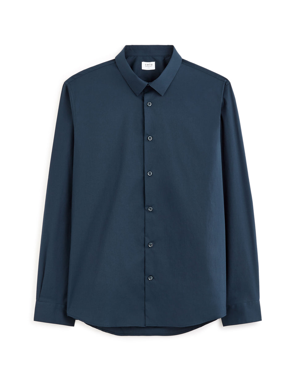 Celio Men's Navy Slim Fit Stretch Shirt | Celio In Lebanon