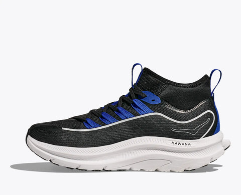 Hoka Men's Black & Blue Kawana Mid Sneakers | Hoka In Lebanon