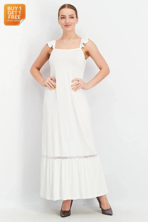 Asos Design Women's White Dress ANF1878