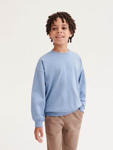 Reserved Boy's Blue Plain Basic Sweatshirt | Reserved In Lebanon