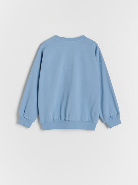 Reserved Boy's Blue Plain Basic Sweatshirt | Reserved In Lebanon