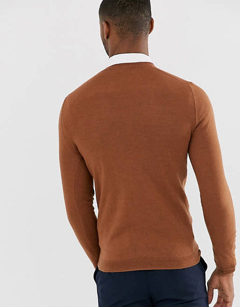 ASOS DESIGN Men's Brown Sweatshirt AMF699