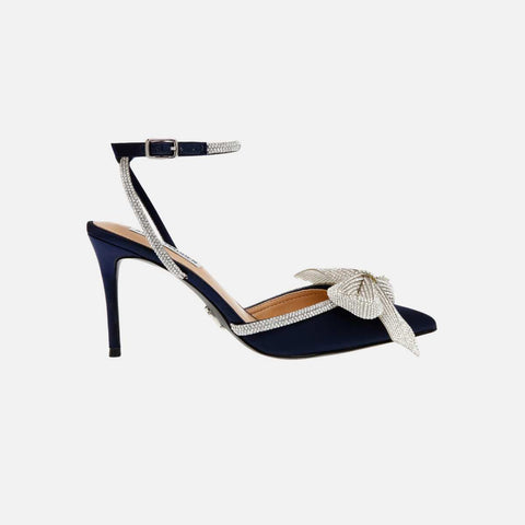 Steve Madden Women's Navy Satin Luminoso Sandals | Steve Madden In Lebanon
