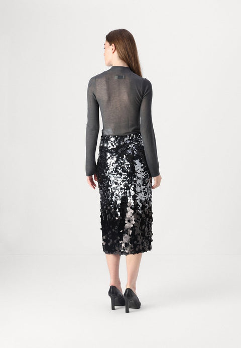 DKNY Women's Silver Scale Sequin Skirt | DKNY  in Lebanon