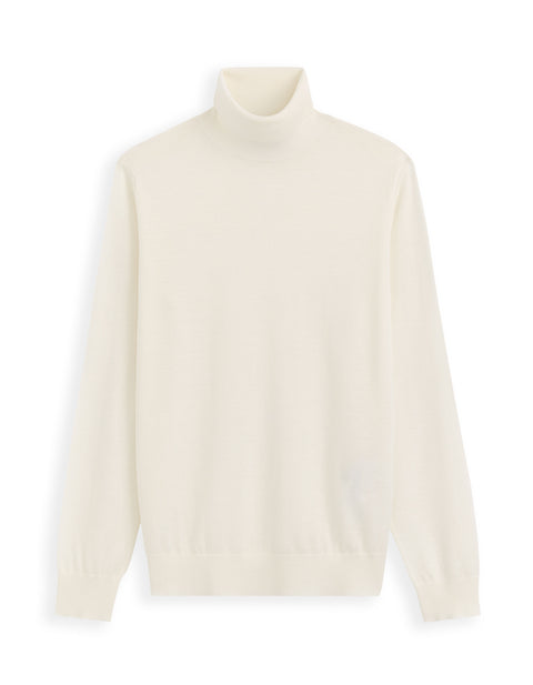 Celio Men's Ecru Slim-Fit Turtleneck Sweater|Celio In Lebanon