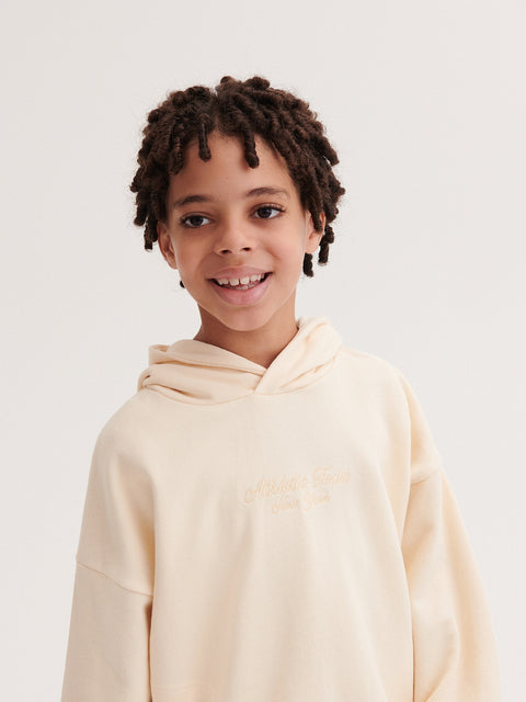 Reserved Boy's Beige Oversized Hoodie With Embroidery Detail | Reserved In Lebanon