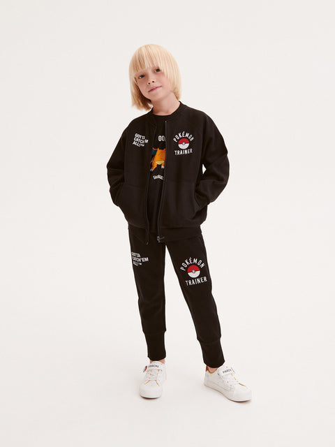 Reserved Boy's Black Pokémon Oversized Jacket | Reserved In Lebanon