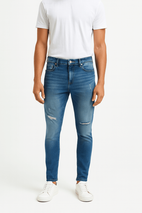 Only & Sons Men's Blue Denim Regular Waist &amp; Slim Leg Jeans | Only & Sons In Lebanon