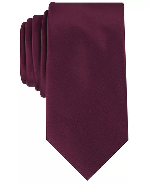 Perry Ellis Portfolio Men's Burgundy Satin Solid Tie | Perry Ellis Portfolio In Lebanon