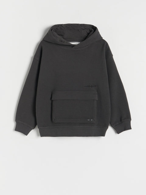 Reserved Boy's Dark Grey Oversized Hoodie | Reserved In Lebanon