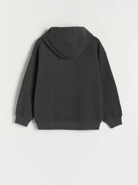 Reserved Boy's Dark Grey Oversized Hoodie | Reserved In Lebanon