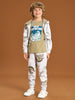 Sinsay Boy's Light Grey Printed Elastic Waist Sweatpants | Sinsay In Lebanon