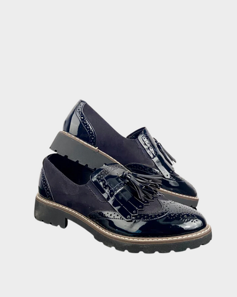 Graceland Women's Navy Blue Loafer Shoes 100709 (shoes 38)