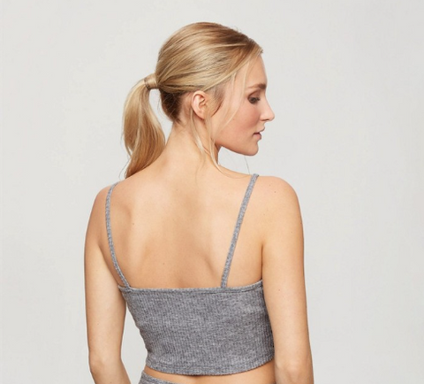 Miss Selfridge  Women's Grey Crop Top ANF1340
