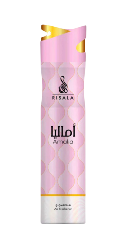 Pink air freshener packaging with 'Risala' branding on a white background