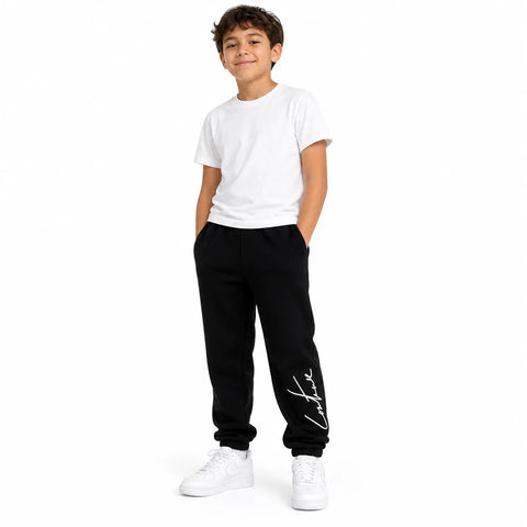 The Couture Club Kid's Black Logo Jogger Pant | The Couture Club In Lebanon