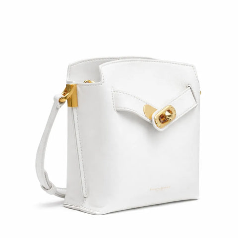 Donna Karan New York Women's White Leather Bridgehampton Mini Crossbody Bag | Donna Karan In Lebanon