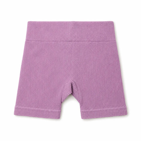Grayson Mini Girl's Purple Ribbed Biker Shorts | Grayson Mini In Lebanon