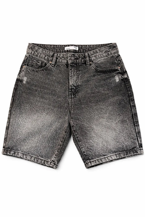 Sinsay Women's Washed Grey Distressed Denim Shorts | Sinsay in Lebanon