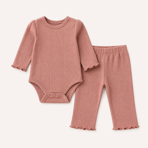Cloud Island Baby Girl's Dusty Rose 2pc Pointelle Set |Cloud Island in Lebanon